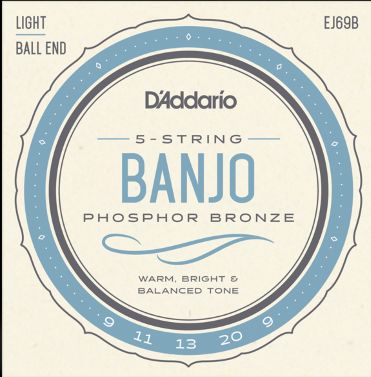 D'Addario Muta Ej69b Banjo Phosphor Bronze Light Ball