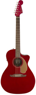 Fender Newporter Player Candy Apple Red Chitarra Acustica Elettrificata
