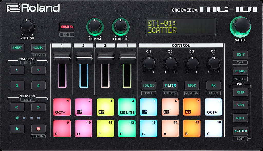 Roland Mc101 Groovebox Sequencer 4 Tracce Usb/Midi
