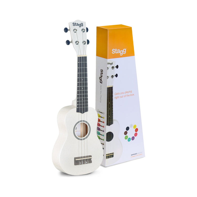 Stagg Us-White Ukulele Soprano Bianco con Borsa in Nylon