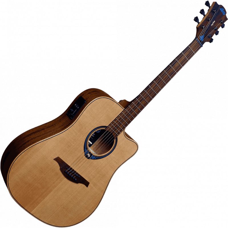 Lag Thv10Dce Chitarra Acustica Natural Con Hyvibe System