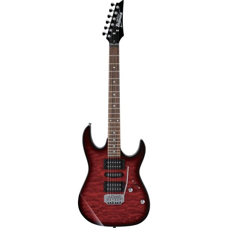 Ibanez Grx70Qatrb Chitarra Elettrica Transparent Red Burst