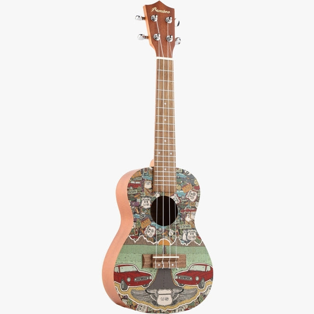 Bamboo Ukulele Concerto Route Lover Con Borsa