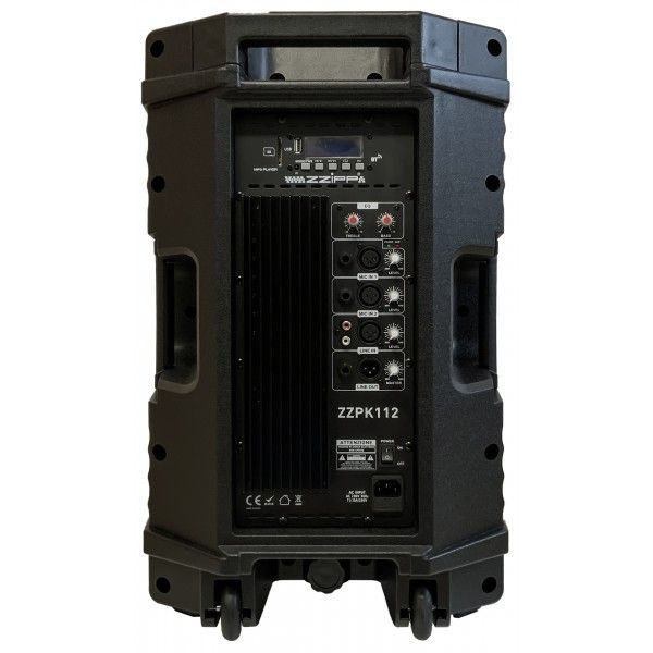 Zzipp 12' Powered Speaker with Bluetooth and MP3 Player
