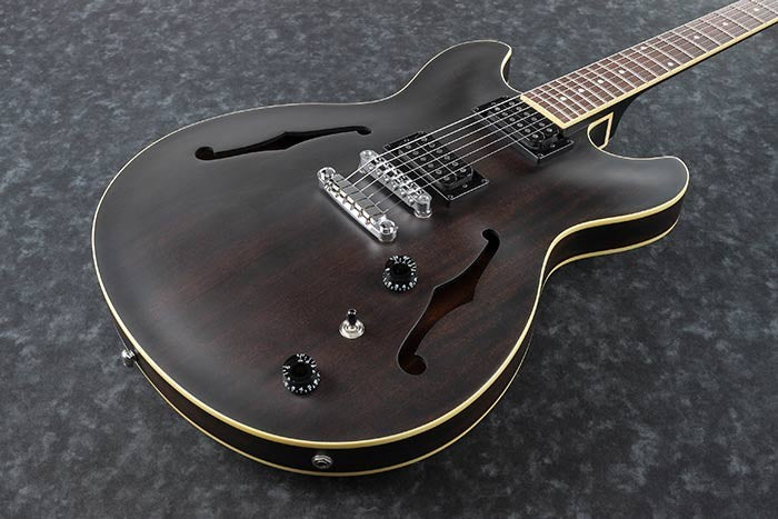 Ibanez As53Tkf Chitarra Semiacustica Transparent Black Flat