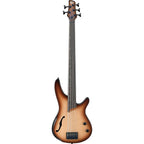 Ibanez Srh505F-Nnf Basso Elettrico Fretless Natural Browned Burst Flat