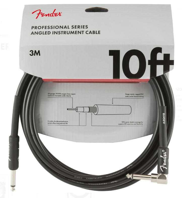 Fender Cavo Professional 3 Mt Black Jack - Pipa