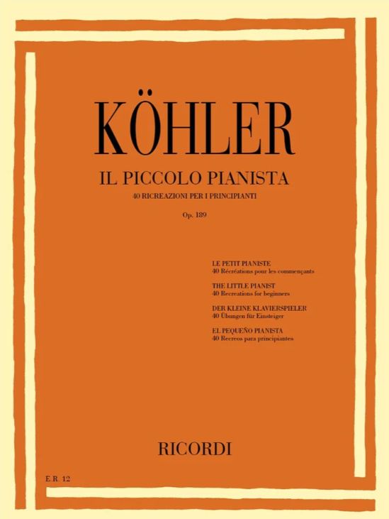 Ricordi Kohler Piccolo Pianista Op 189