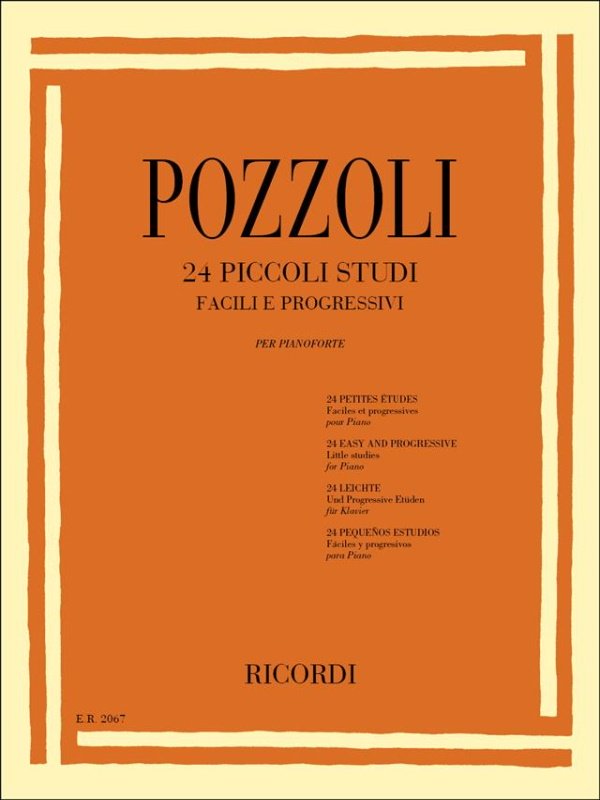 Ricordi Pozzoli 24 Piccoli Studi Facili e Progressivi - Pianoforte