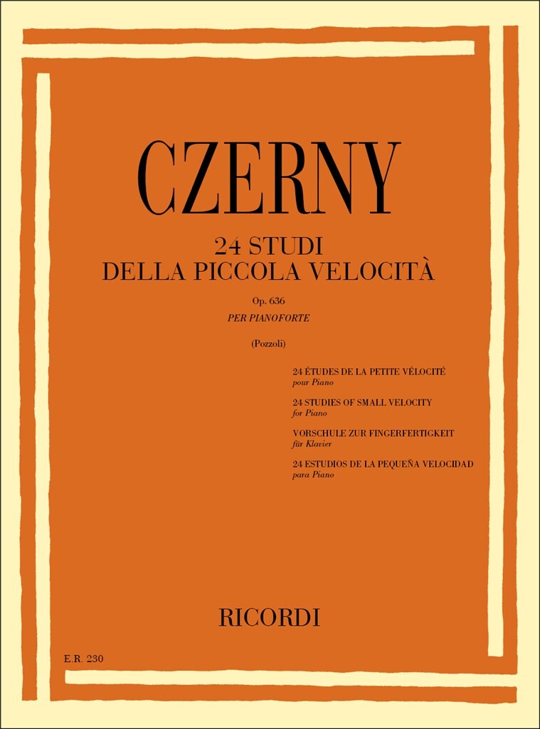 Ricordi Czerny 24 Studi Della Piccola Velocità OP 636 - Pianoforte