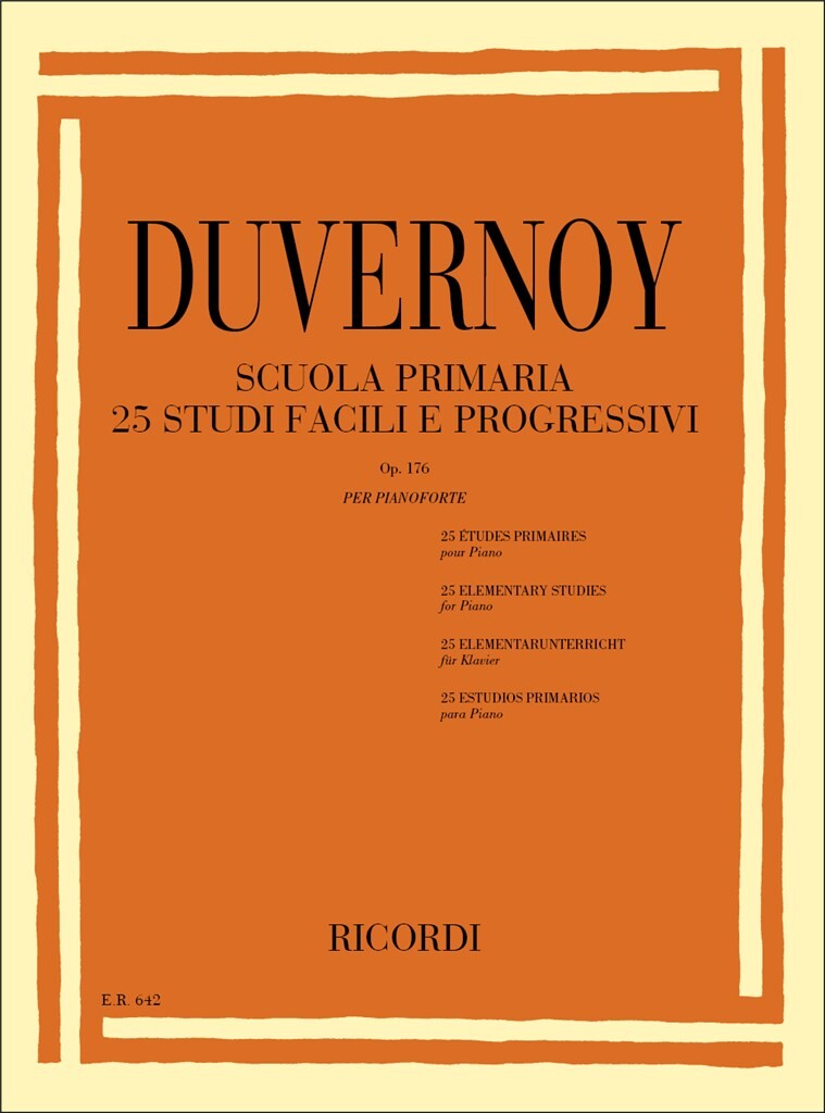 Ricordi Duvernoy Op 176 Scuola Primaria 25 Studi Facili E Progressivi