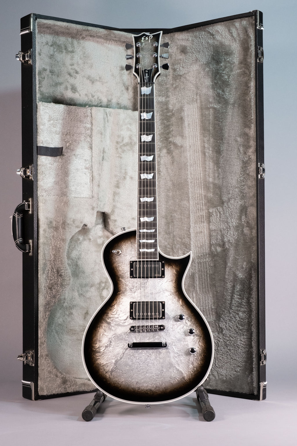 Esp ECLIPSE Custom Silver Liquid Metal Burst con Astuccio
