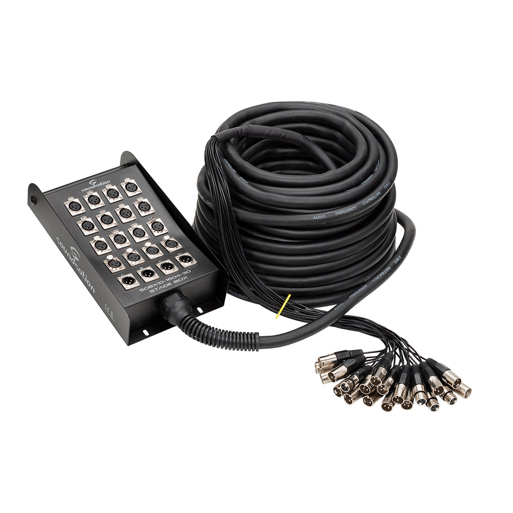 Soundsation Stagebox Sgbx10-1604 30 Mt in Metallo con 16 Ingressi e 4 Uscite