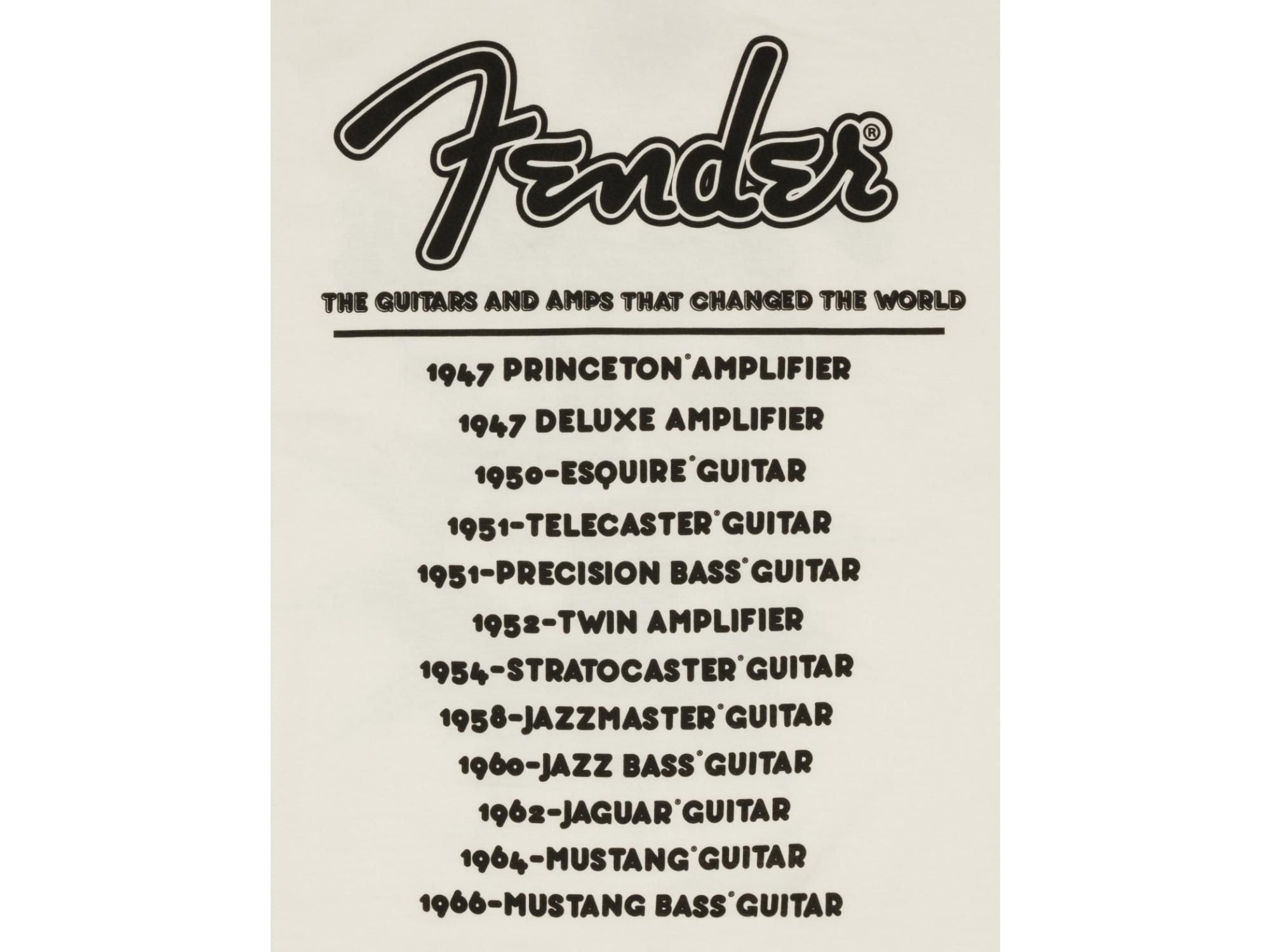 Fender World Tour T-Shirt Vintage White XXL