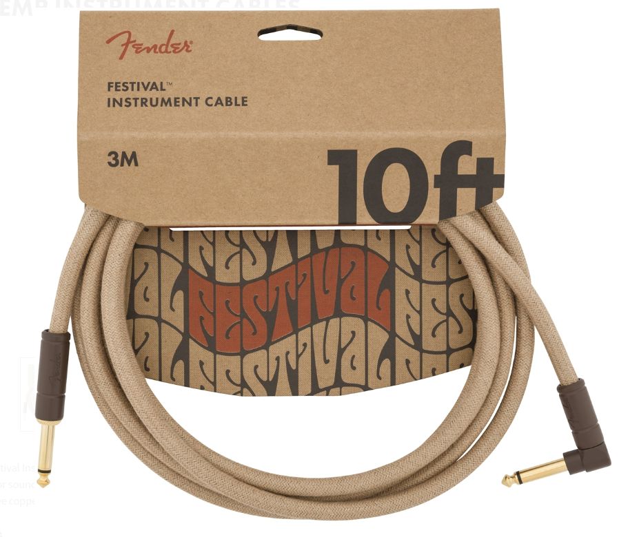 Fender Festival Hemp Cavo Jack Pipa Mt3 Natural