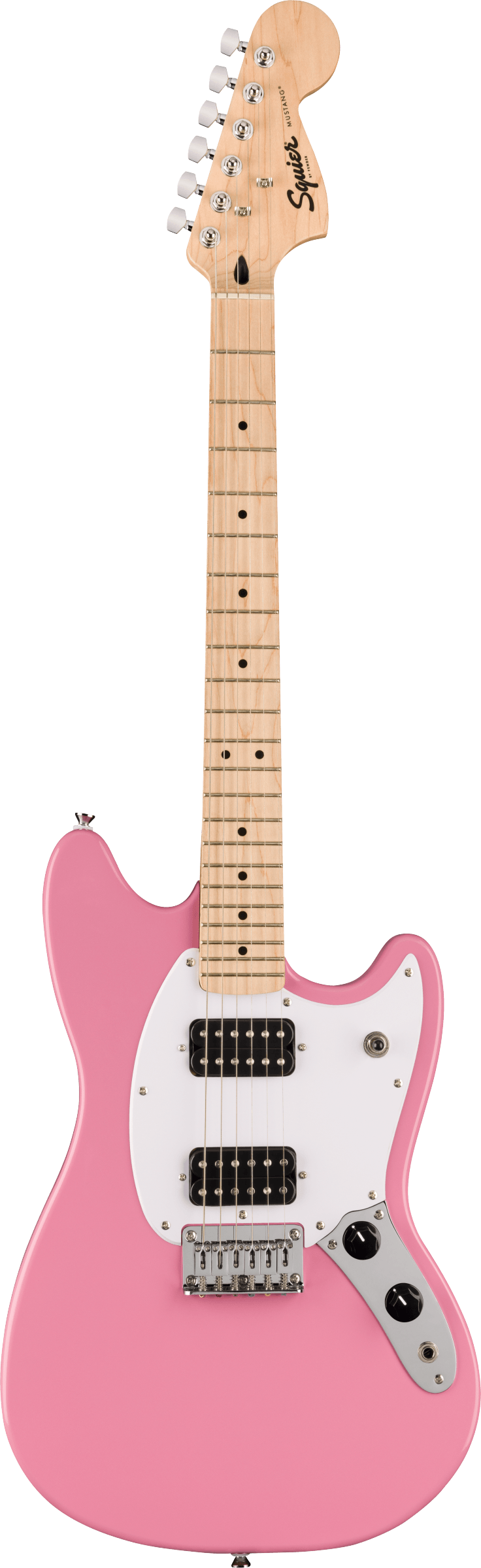 Squier Sonic Mustang HH Maple Flash Pink