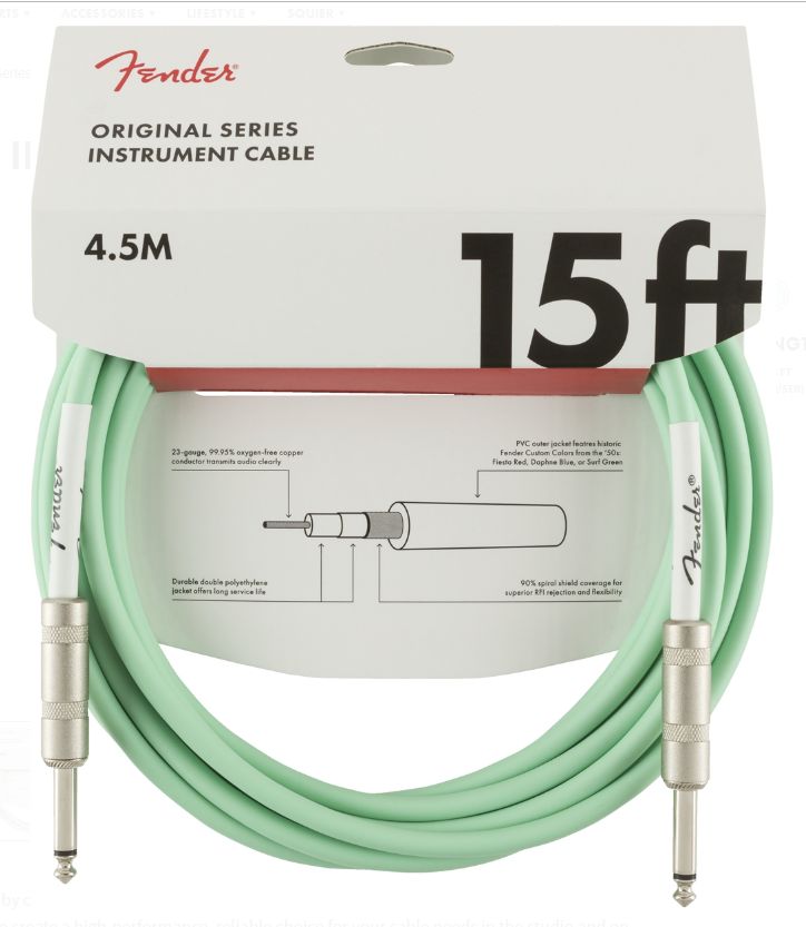 Fender Original Series Cavo 4,5 Mt Surf Green