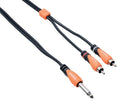 Bespeco Cavo Interlink Jack 6,3 Mm Per 2 Rca Mt 5