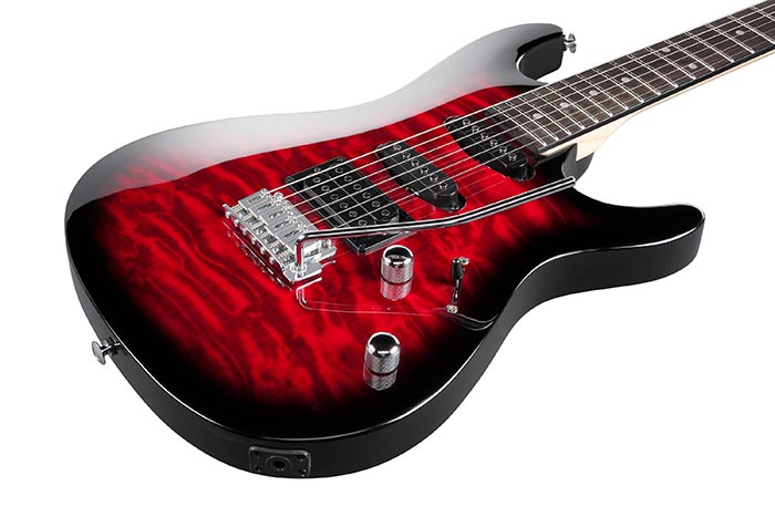 Ibanez GSA60QA Chitarra Elettrica Transparent Red Burst