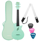 Cascha Carbon Concert Ukulele Pack Mint with Gig Bag and Picks