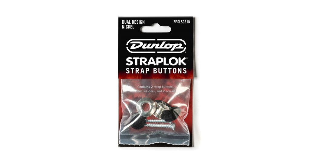 Dunlop 2PSLS031N Straplok Dual Button Nickel