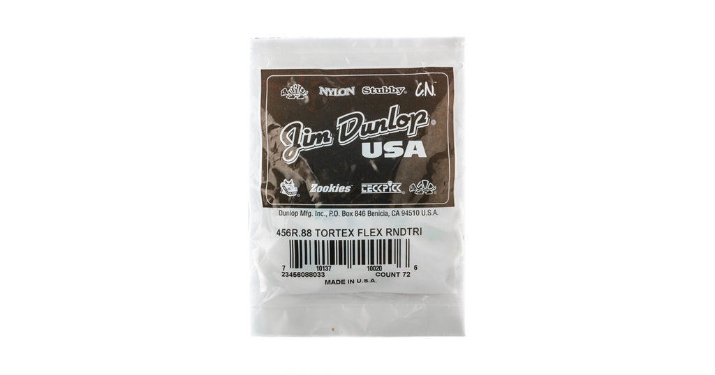 Dunlop 456R.88 Tortex Flex Triangle .88 mm Bag/72