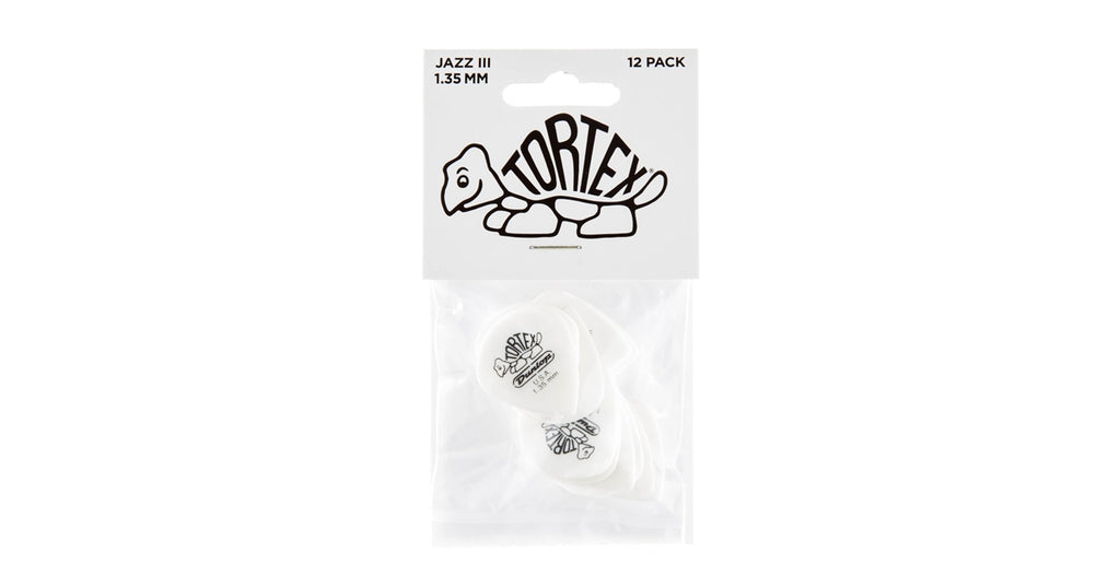 Dunlop 478P1.35 TORTEX WHITE JAZZ III, 135MM