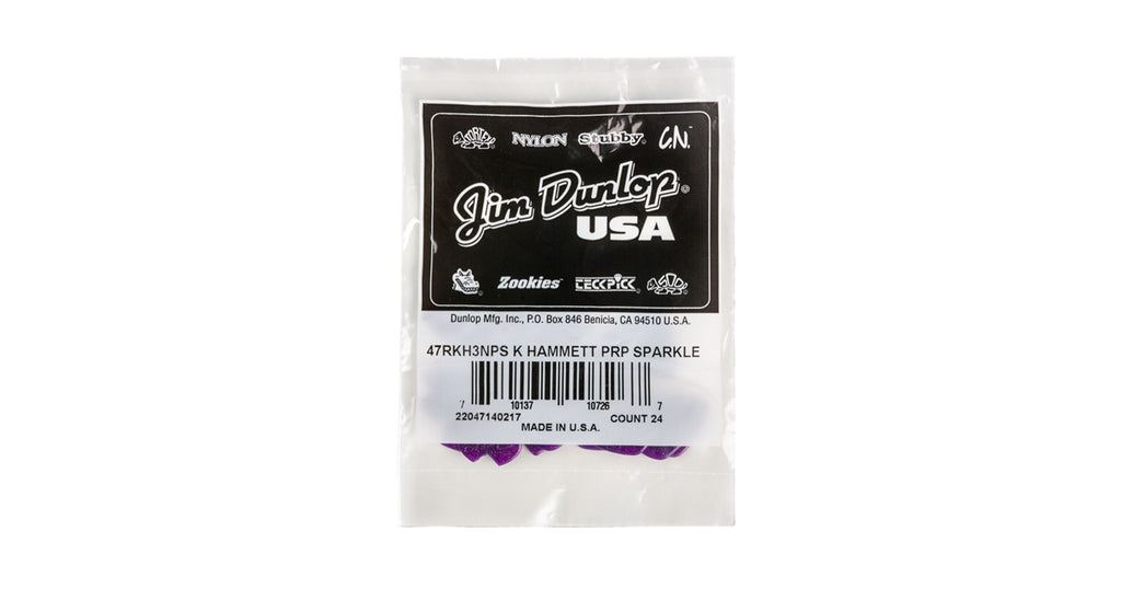 Dunlop 47RKH3NPS Kirk Hammett Purple Sparkle Jazz III Bag/24