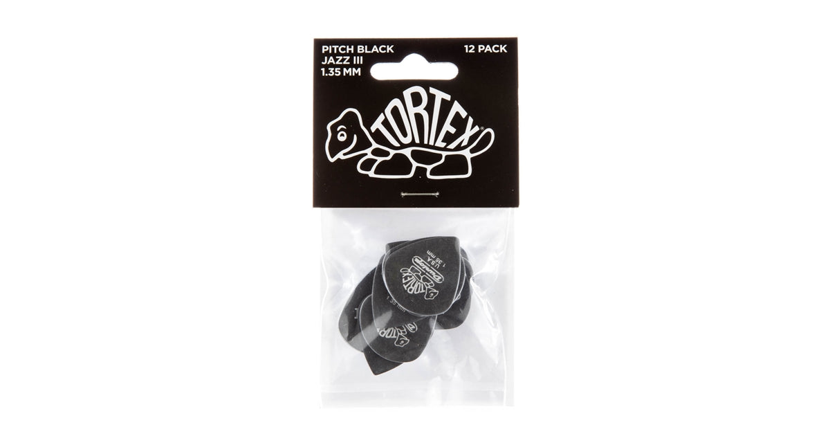 Dunlop 482P Pitch Black Jazz III 1.35