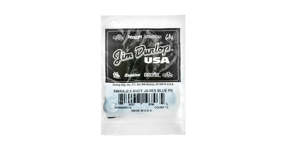 Dunlop 546RAJ200 Andy James Flow Jumbo 2.0 mm Bag/12