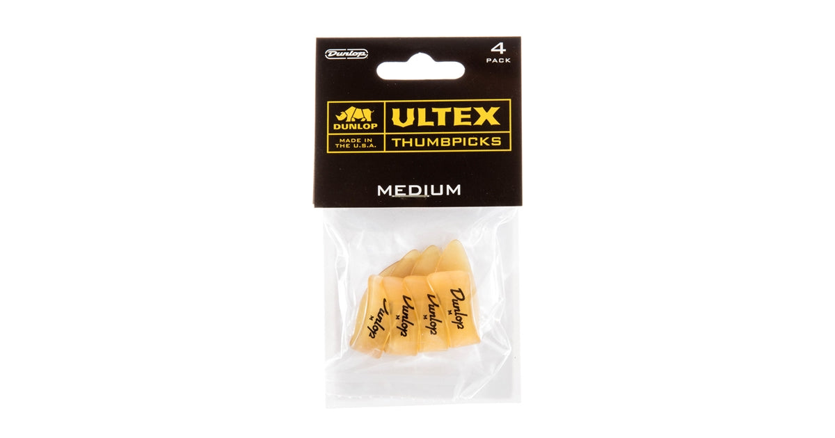 Dunlop 9072P ULTEX THUMB PICK MEDIUM-PLAYER'S CONFEZIONE DA 4