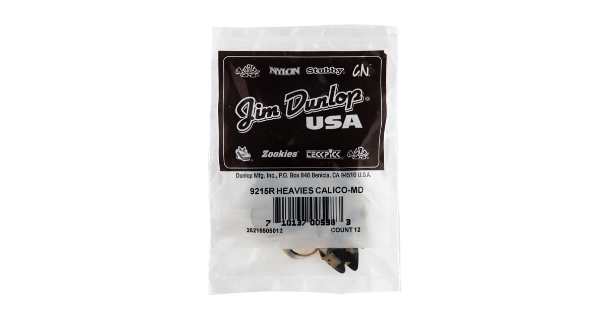 Dunlop 9215R CALICO MEDIUM - BAG 12 PLETTRI