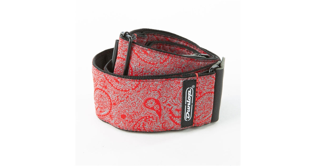Dunlop D6711 Tracolla Jacquard Paisley Red