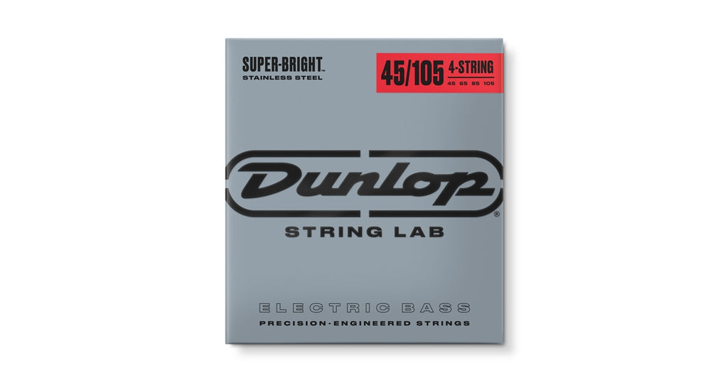 Dunlop DBSBS45105 Super Bright Stainless Steel, Medium Set/4