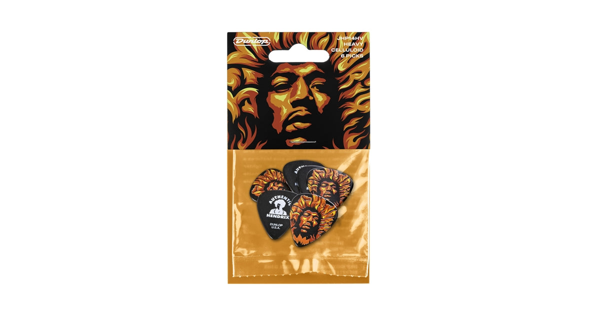 Dunlop JHP14HV Jimi Hendrix '69 Psych Series Voodoo Fire Players' Pack/6