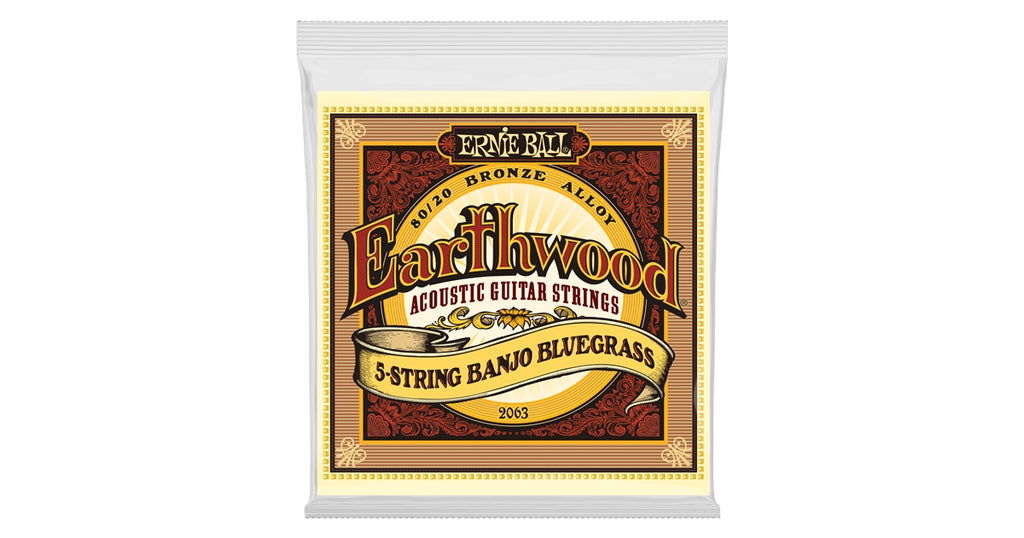 Ernie Ball 2063 Earthwood Banjo Bluegrass Terminate ad Anello Bronzo 80/20