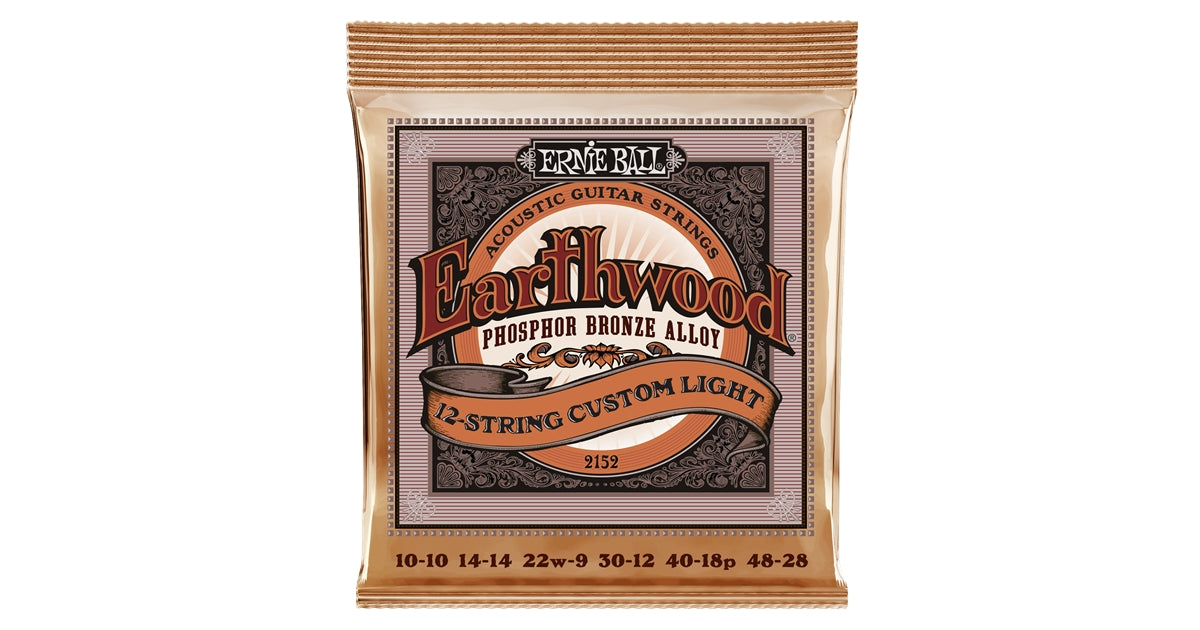 Ernie Ball 2152 Earthwood 12-String Custom Light Phosphore Bronze