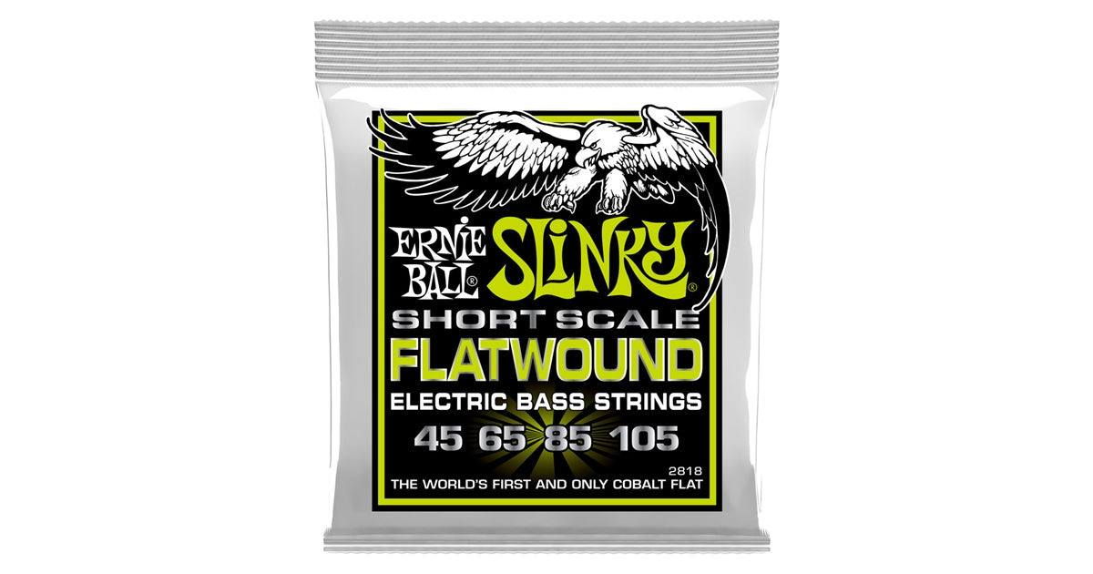 Ernie Ball 2818 Slinky Short Scale Flatwound Electric Bass 45-105