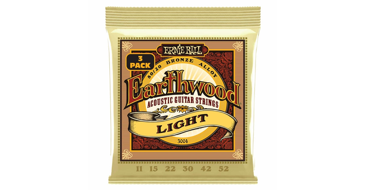 Ernie Ball 3004 Earthwood 80/20 Bronze Light 11-52 - 3 Mute