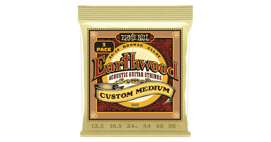 Ernie Ball 3005 Earthwood Custom Medium 80/20 12.5-56