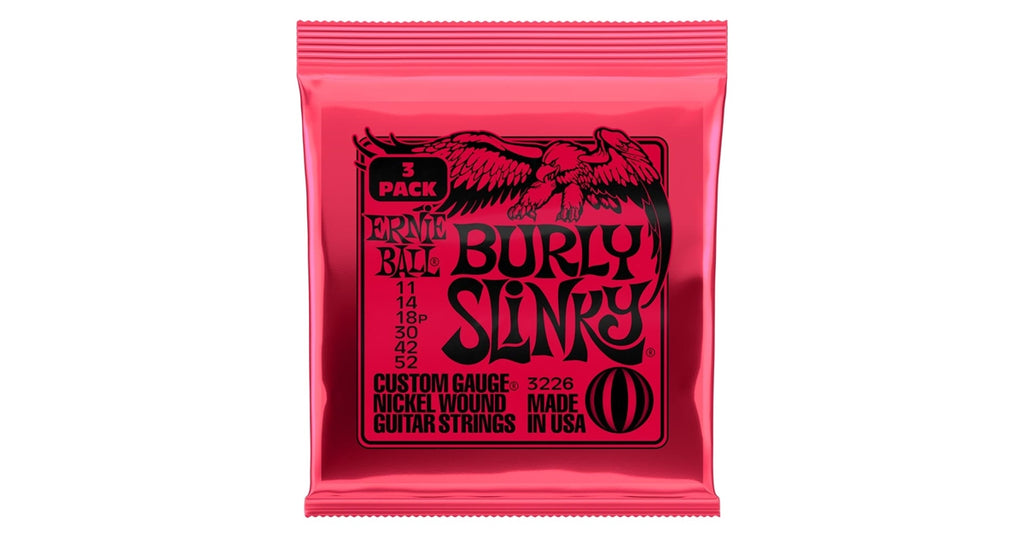 Ernie Ball 3226 Burly Slinky Nckl Wnd 3 Pk 11 52