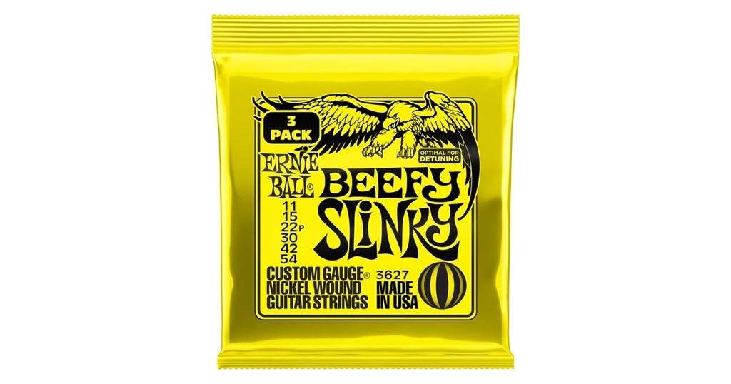 Ernie Ball 3627 Beefy Slinky Nckl Wnd 3 Pk 11 54