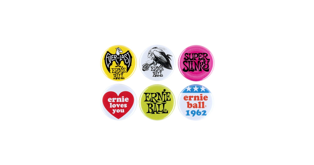 Ernie Ball 4009 1" Assorted Buttons 6pk