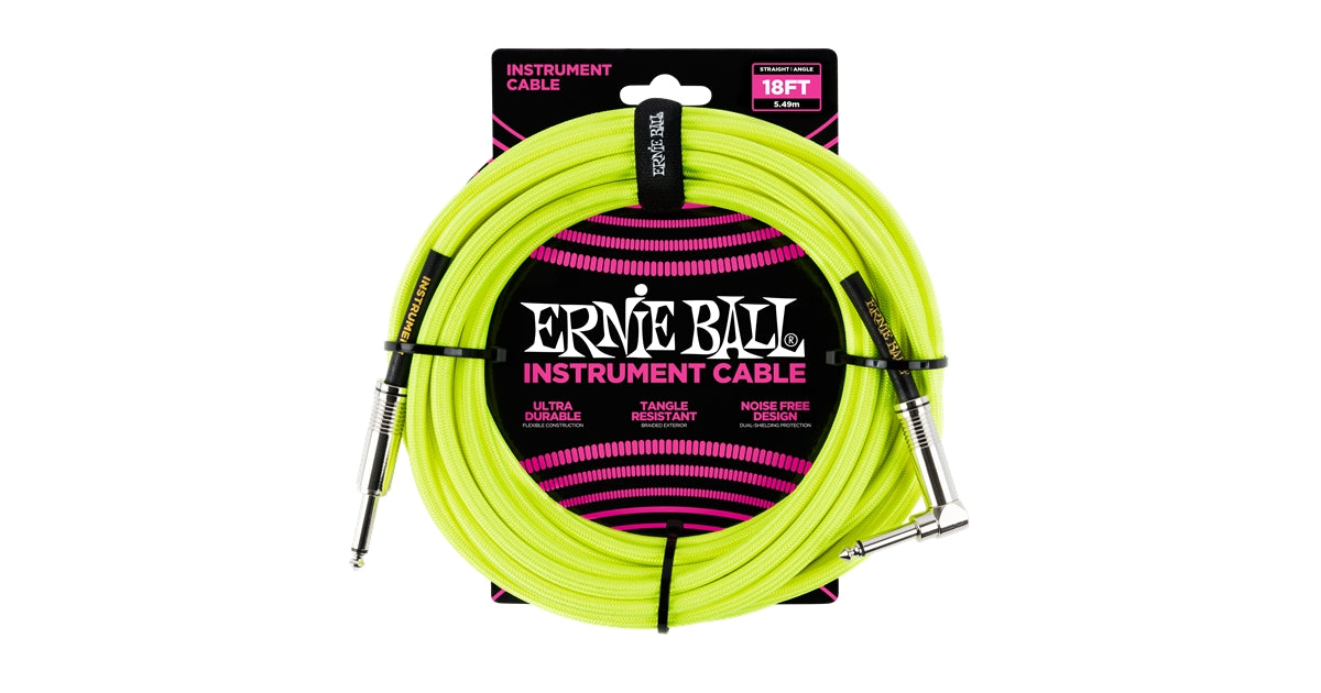 Ernie Ball 6085 Cavo Braided Neon Yellow 5,49 m