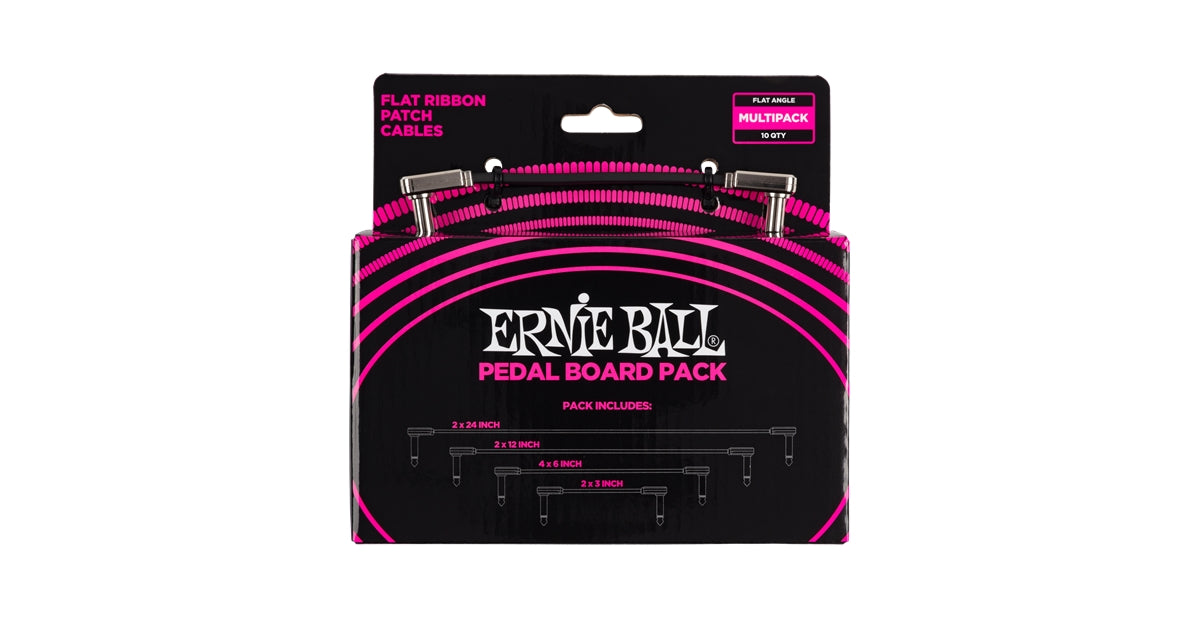 Ernie Ball 6224 Flat Ribbon Patch Cables Multi-Pack