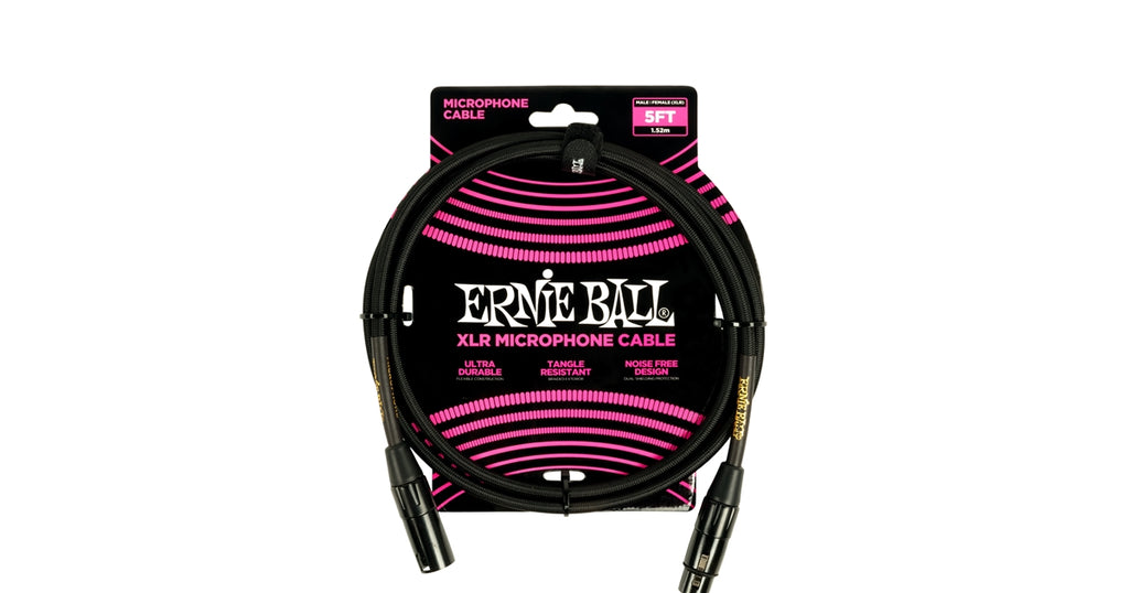 Ernie Ball 6390 Cavo Microfonico Braided nero 1,5 m