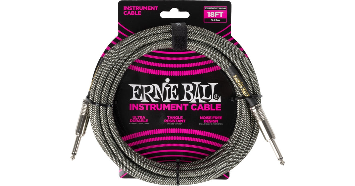 Ernie Ball 6433 Braided Cables Silver Fox 5,5 m