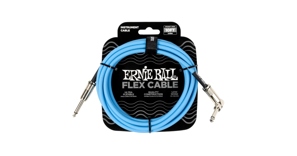 Ernie Ball 6464 Flex Cable Straight Angle Blue 3m