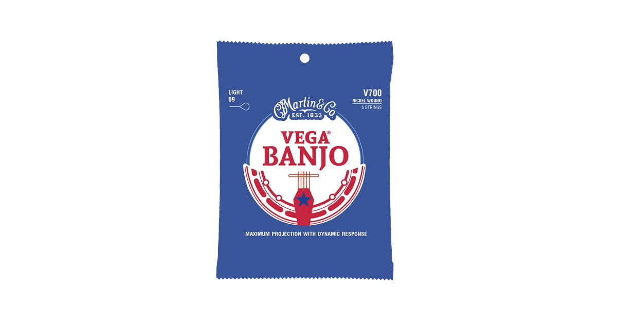 Martin & Co. V700 Vega Banjo Strings Light Nickel Wound