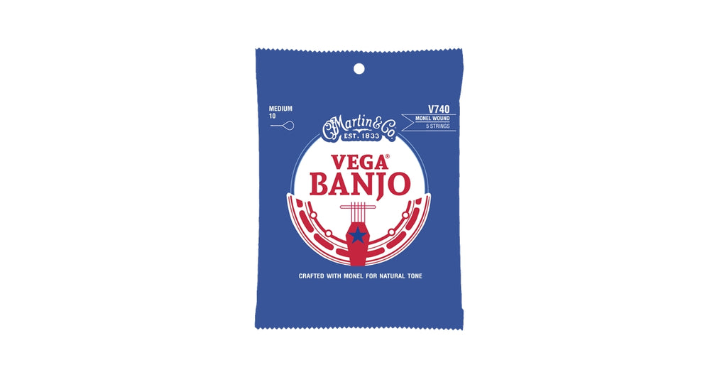 Martin & Co. V740 Vega Banjo Strings Medium Monel Wound